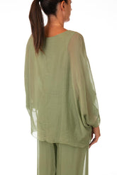 MAGLIA DONNA  VERDE BLUSA LUX VERDE KARAKORUM